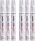 White Paint Markers Pens - Single color 6 Pack Permanent Oil Based Paint Pen, Medium Tip, Quick Dry and Waterproof Marker for Rock, Wood, Fabric, Plastic, Canvas, Glass, Mugs, Canvas, Glass